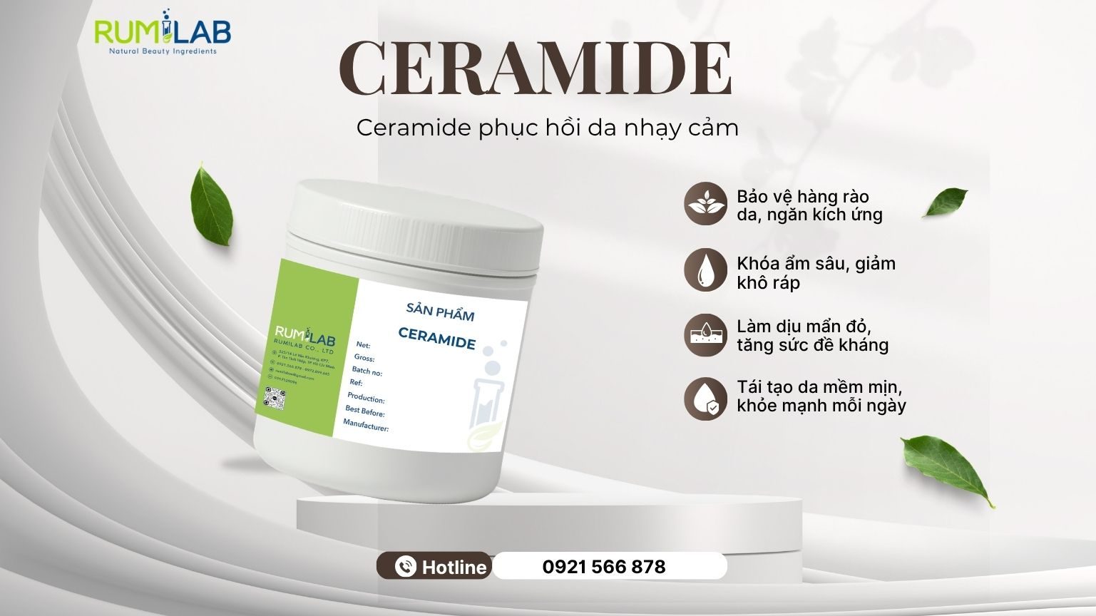 Ceramide: "Ceramide phục hồi da nhạy cảm"